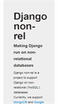 Mobile Screenshot of django-nonrel.org