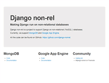 Tablet Screenshot of django-nonrel.org